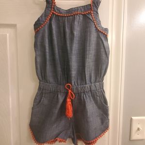 Girls jean romper